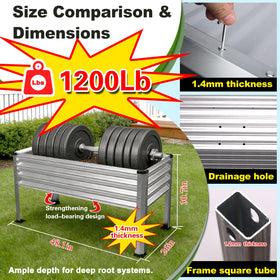 Yardbliss galvanized metal construction shown for outdoor durability