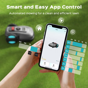 YARDCARE robot mower obstacle detection helps safe mowing around obstacles.