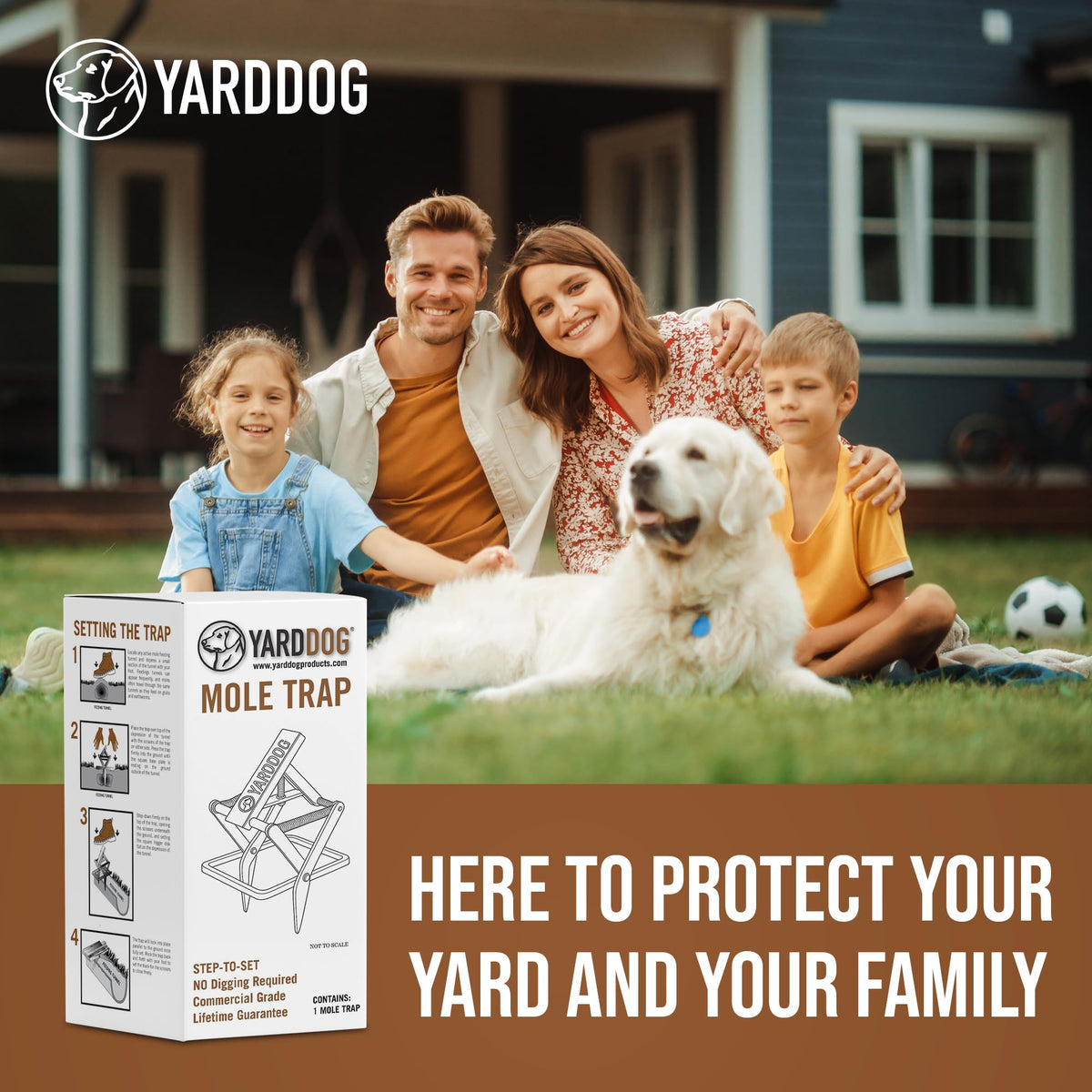 YARDDOG commercial-grade trap ready for repeat use in yards