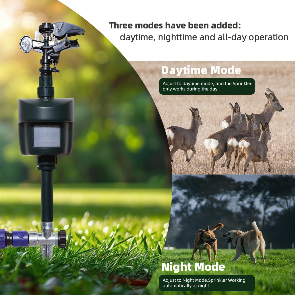 Yardeen sprinkler with 360-degree coverage ideal for perimeter protection