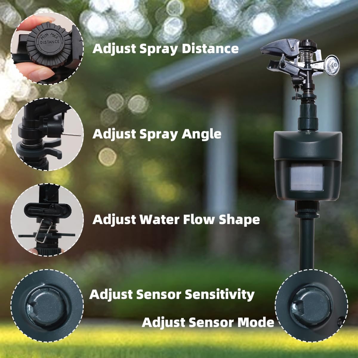 Yardeen daytime mode for targeted daytime watering