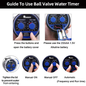 Battery compartment of Yardeen timer powered by two AAA batteries