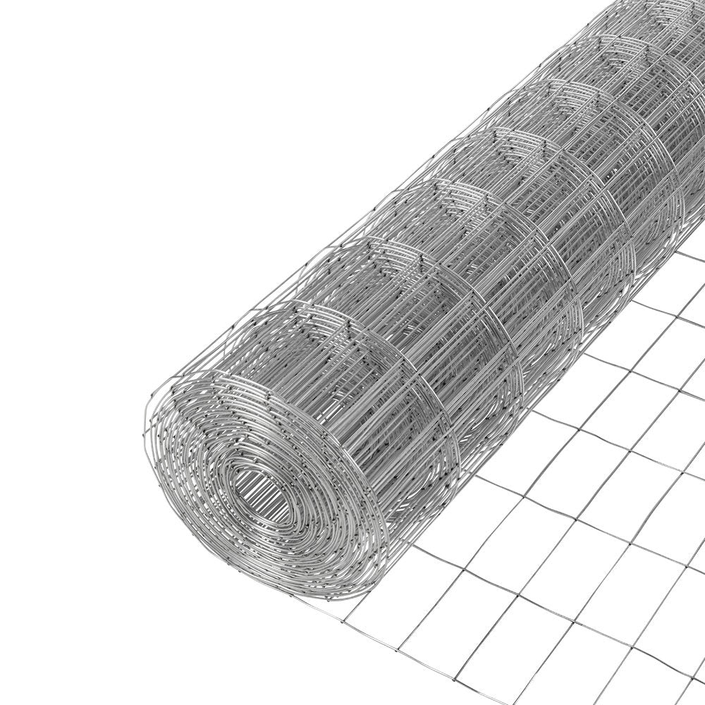YARDGARD 16-gauge galvanized steel mesh resists rust for durable outdoor fencing.