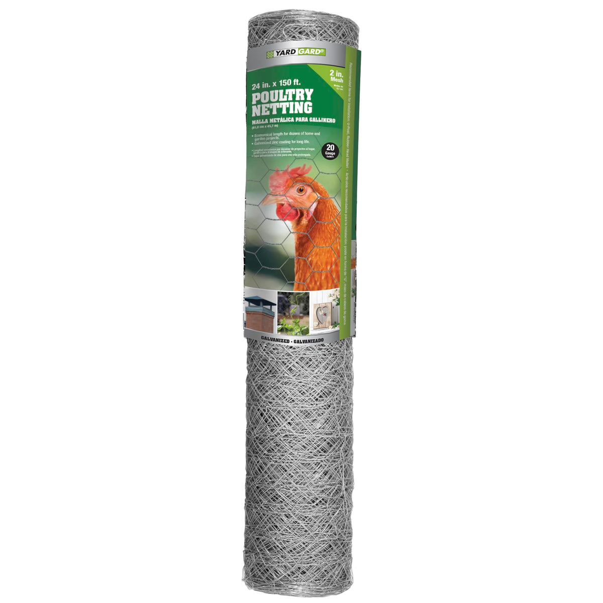 YARDGARD 2-inch poultry netting roll protects a coop with durable galvanized steel.