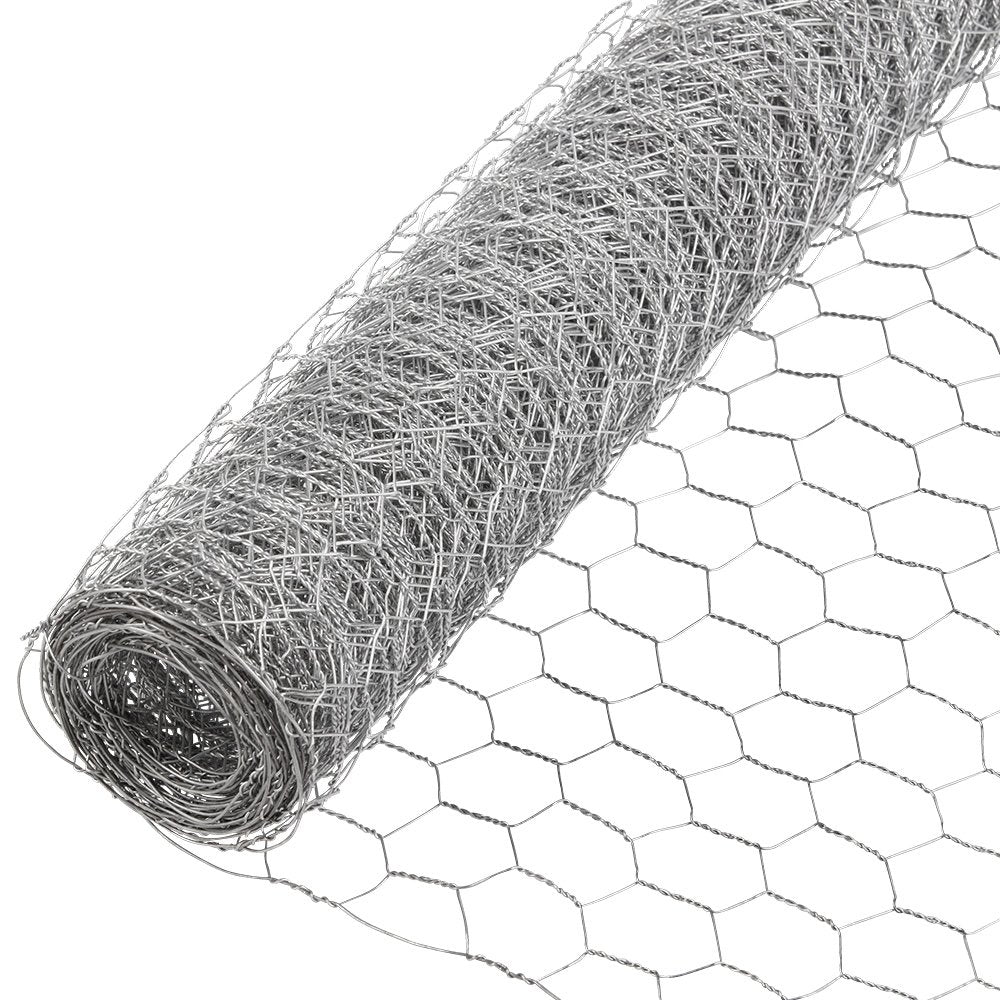 YARDGARD 2 Inch Poultry Netting forms a rabbit enclosure with ventilation