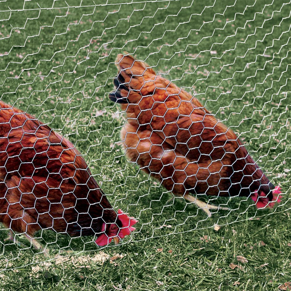 YARDGARD Rabbit enclosure netting protects small animals in an outdoor pen.