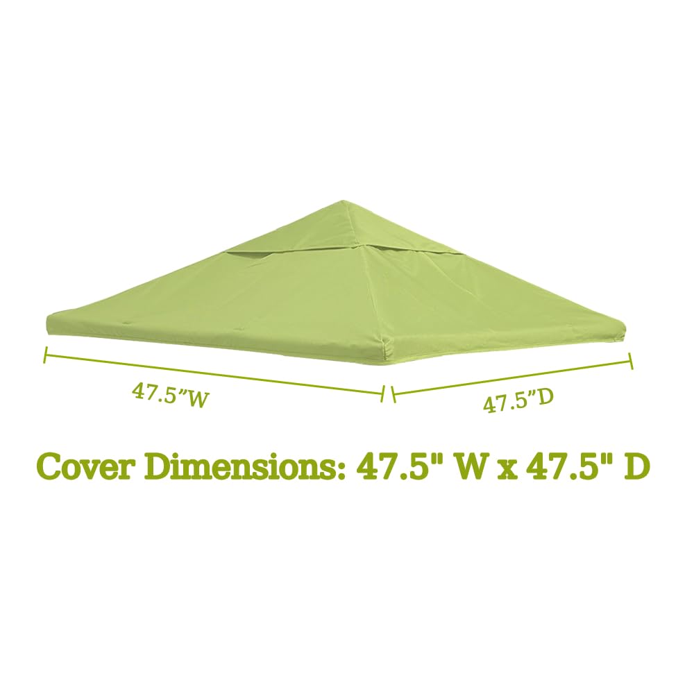 YardJoyliz green-patio-canopy-47-5 adds UV protection and colorful styling to patios