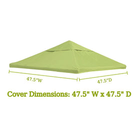 YardJoyliz green-patio-canopy-47-5 adds UV protection and colorful styling to patios