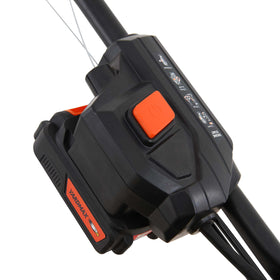 YARDMAX deck cleanout port facilitates underside cleaning.