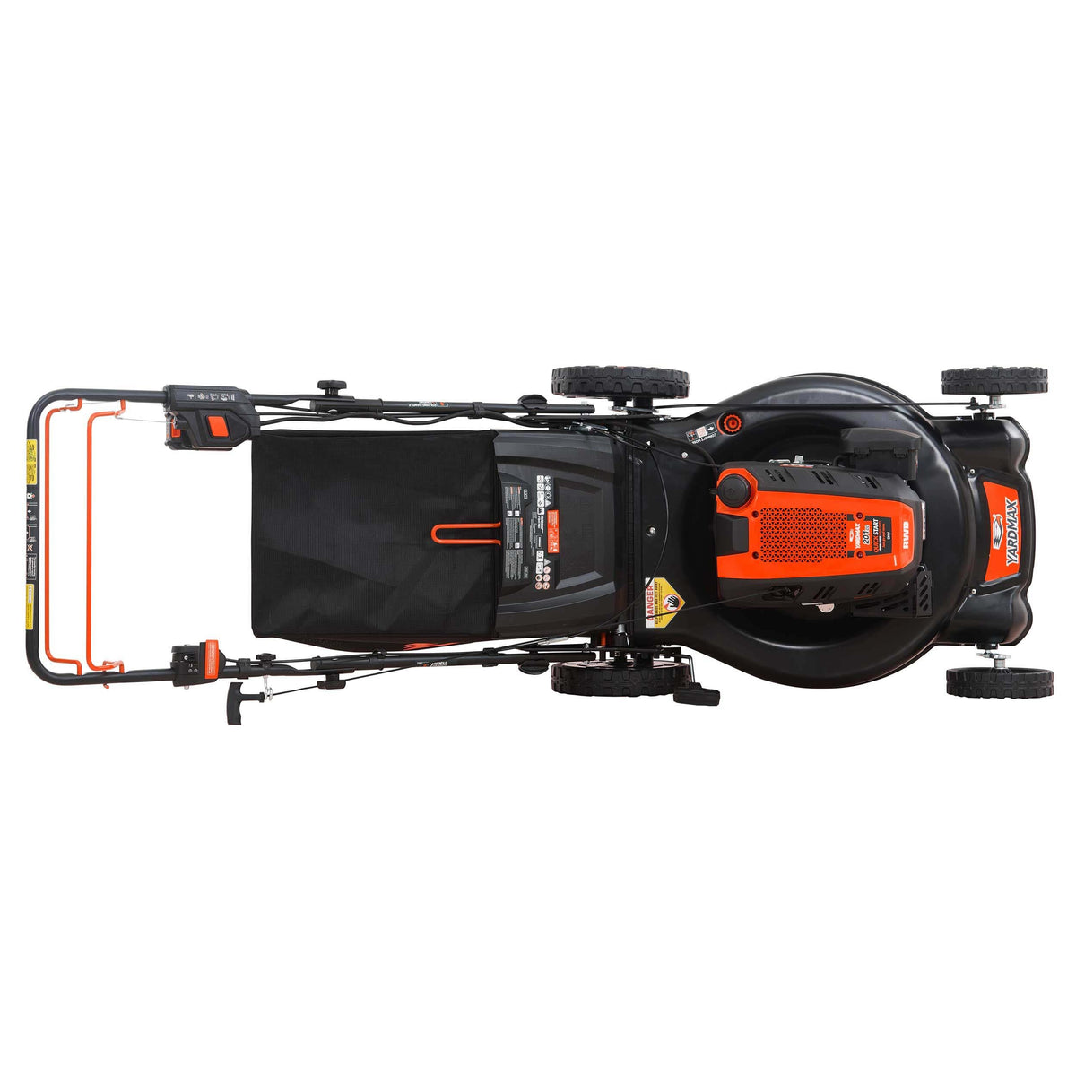 YARDMAX MAXFlow deck technology improves airflow and mulching.
