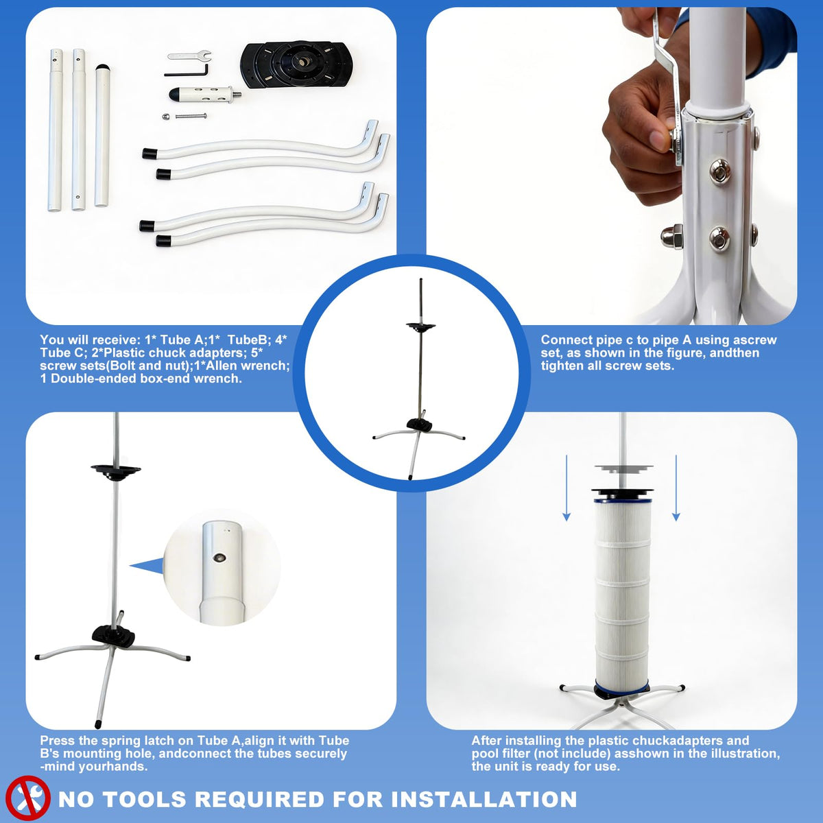 YARDOVA compatibility with 3, 4 and 6 inch center-hole filters