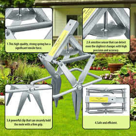 YardYield easy-set pedal design speeds safe trap setup.