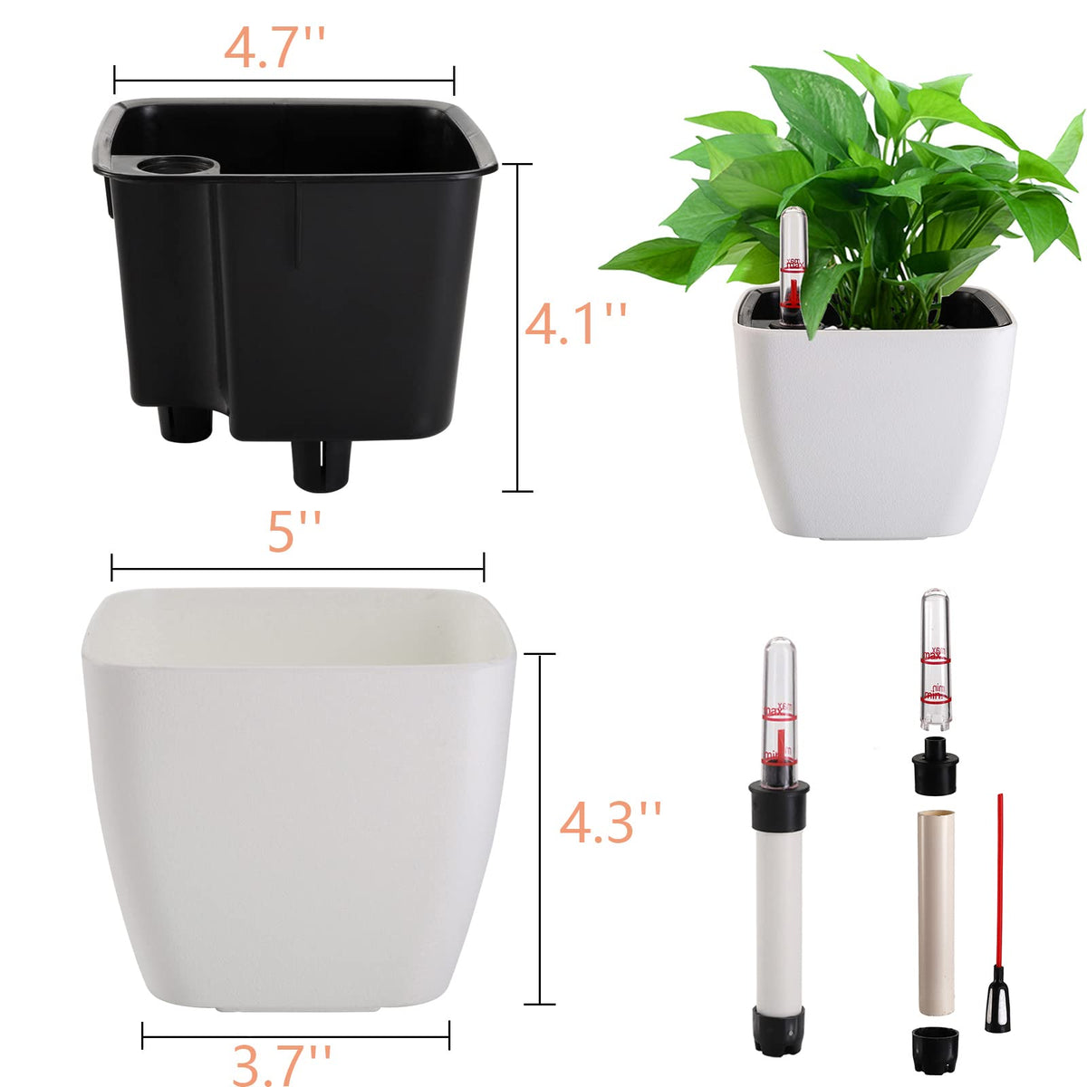 Yarlung inner-pot legs design lifts roots away from water.