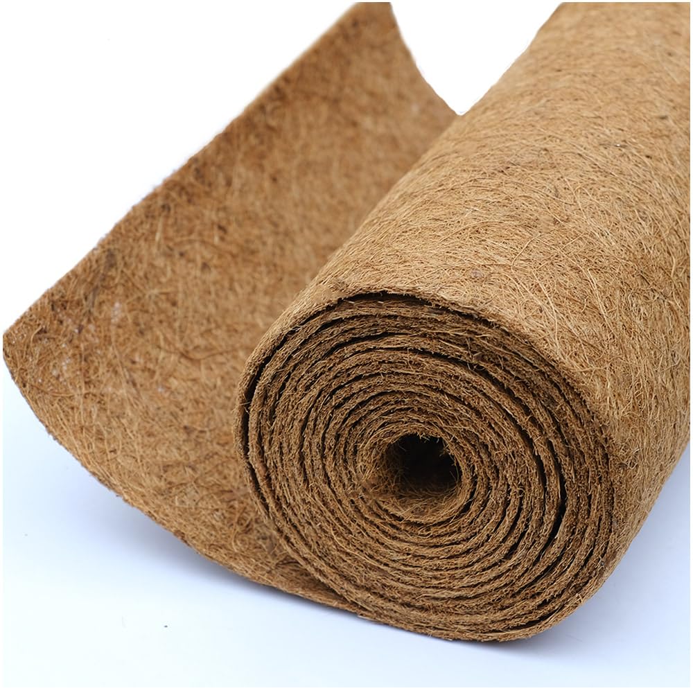 Yarrdfir Coco Coir Liner in a basket for eco-friendly moisture control in planters.