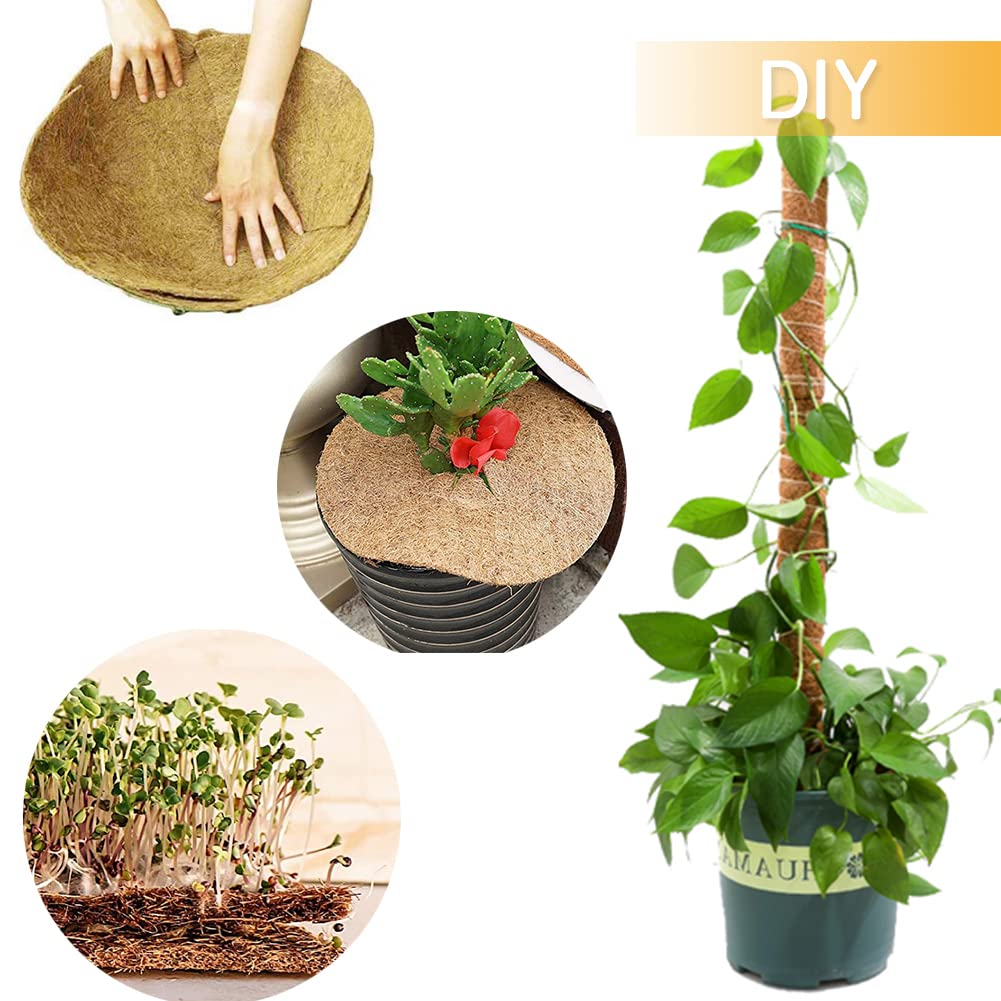 Yarrdfir Coco Coir Liner in garden demonstrates versatile decorative use.