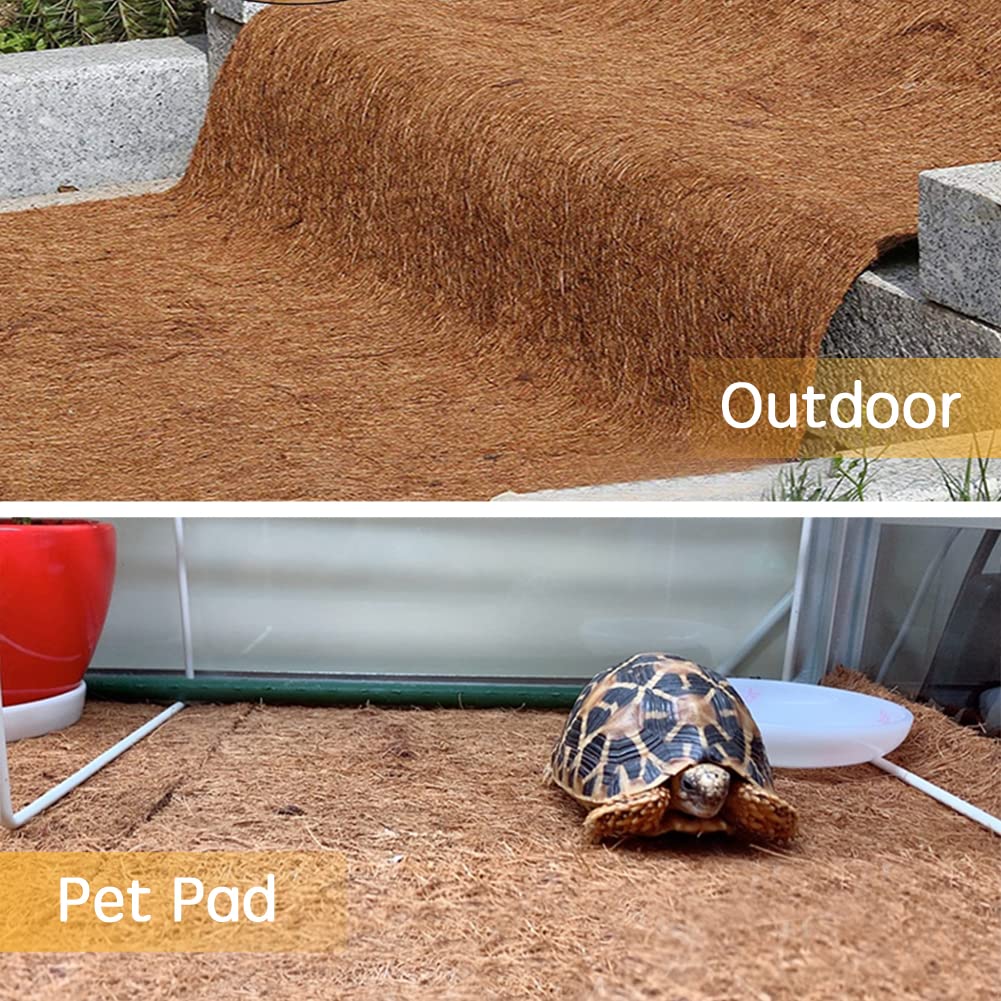 Yarrdfir Coco Coir Liner as pet pad emphasizes soft surface.