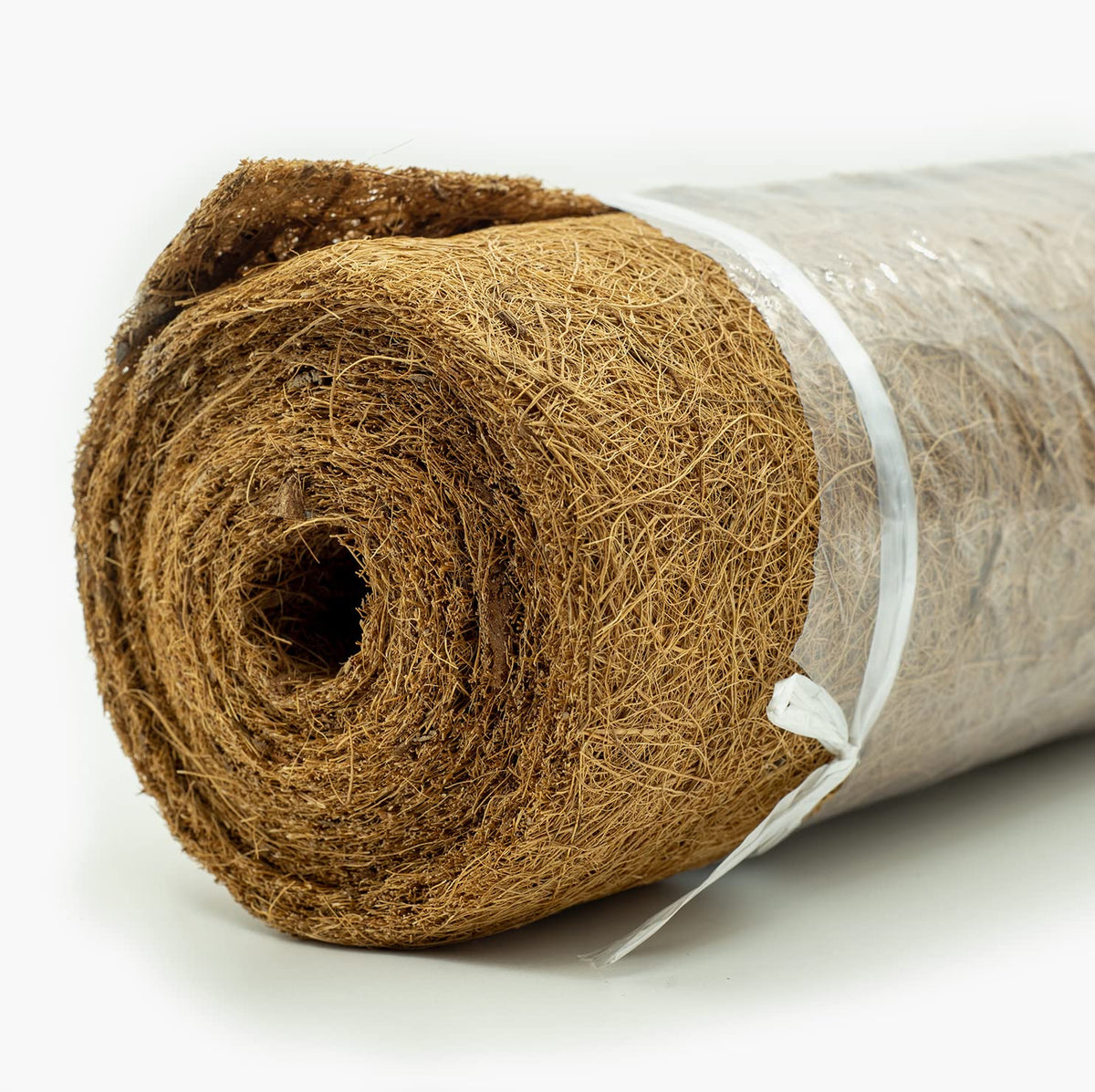 Yarrdfir Coco Liner Roll in use for planters and baskets, highlighting natural fiber benefits