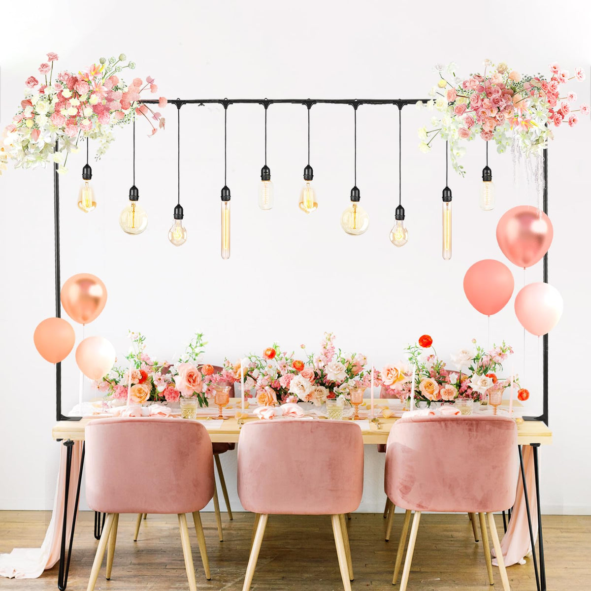 YASAJI over-table rod stand with clamps for quick weddings or party table arches