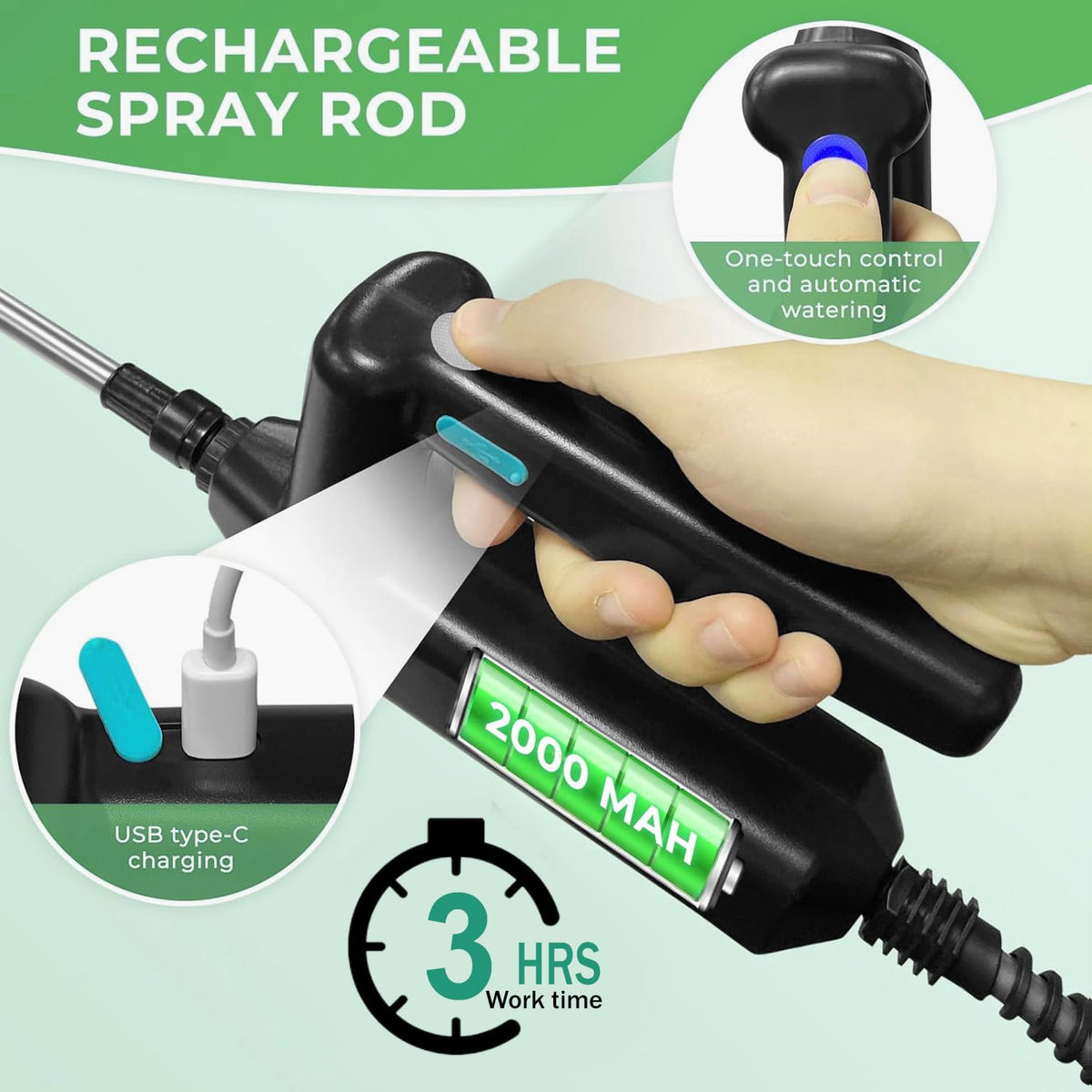 YASIMIA adjustable-nozzle-triple-mode provides versatile spraying options.