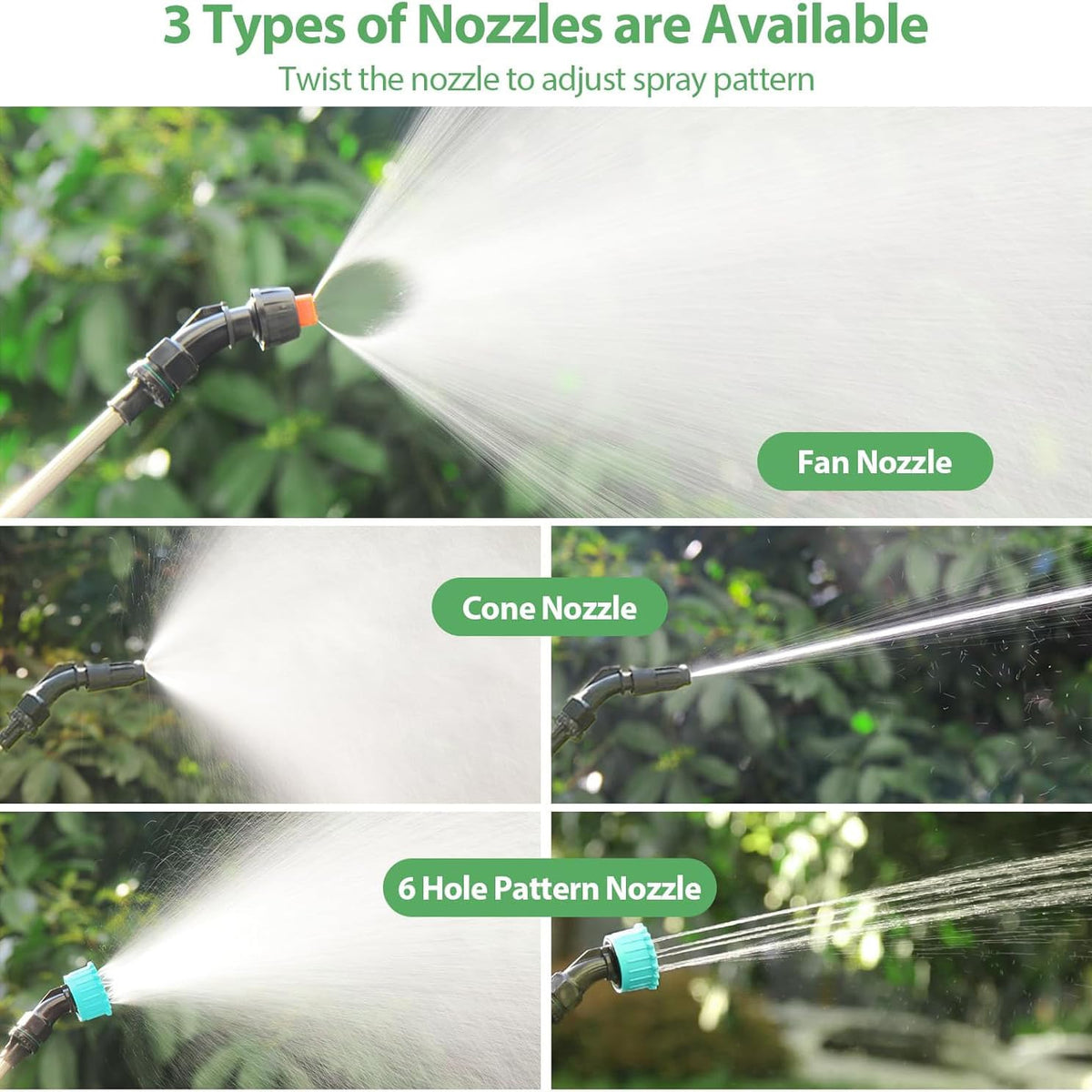 YASIMIA sprayer wand with 3 mist nozzles for versatile irrigation