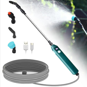 YASIMIA battery powered sprayer wand with telescopic reach for easy elevated spraying