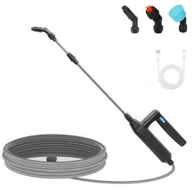 YASIMIA battery-powered sprayer wand for precise garden care.