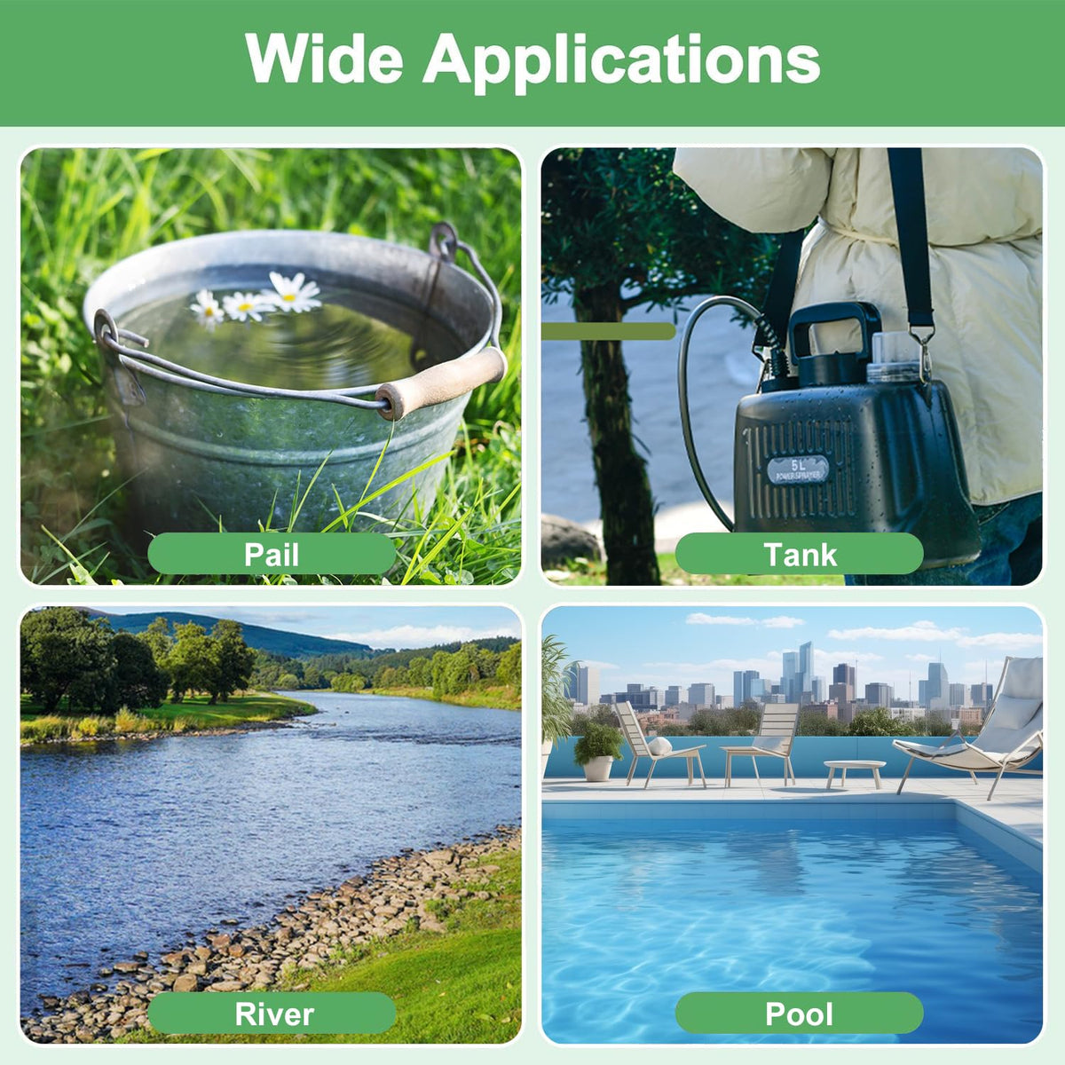 YASIMIA versatile garden sprayer suitable for weed control and plant care tasks.