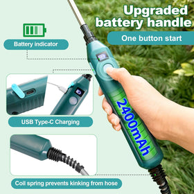 YASIMIA adjustable-nozzle trio with fan, shower, and mist modes
