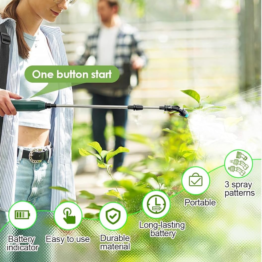 YASIMIA telescopic watering wand extended to reach tall plants