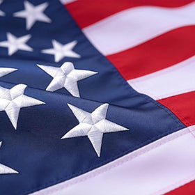 YASUN American Flag 3x5 outdoor heavy-duty flag fluttering in breeze for durable outdoor display