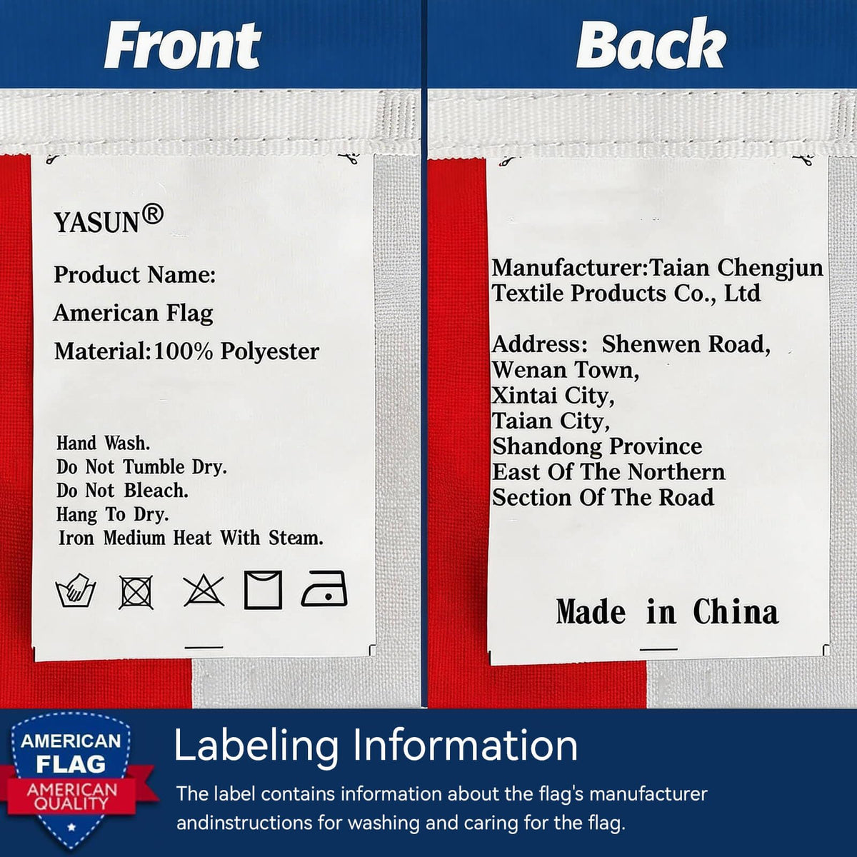 YASUN all-weather performance flag suitable for year-round displays