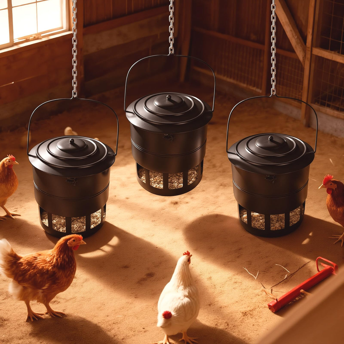 YATAOQINGJIE 25lbs capacity minimizes refills for larger flocks