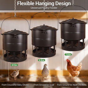 YATAOQINGJIE rat proof enclosed metal body protects feed from pests