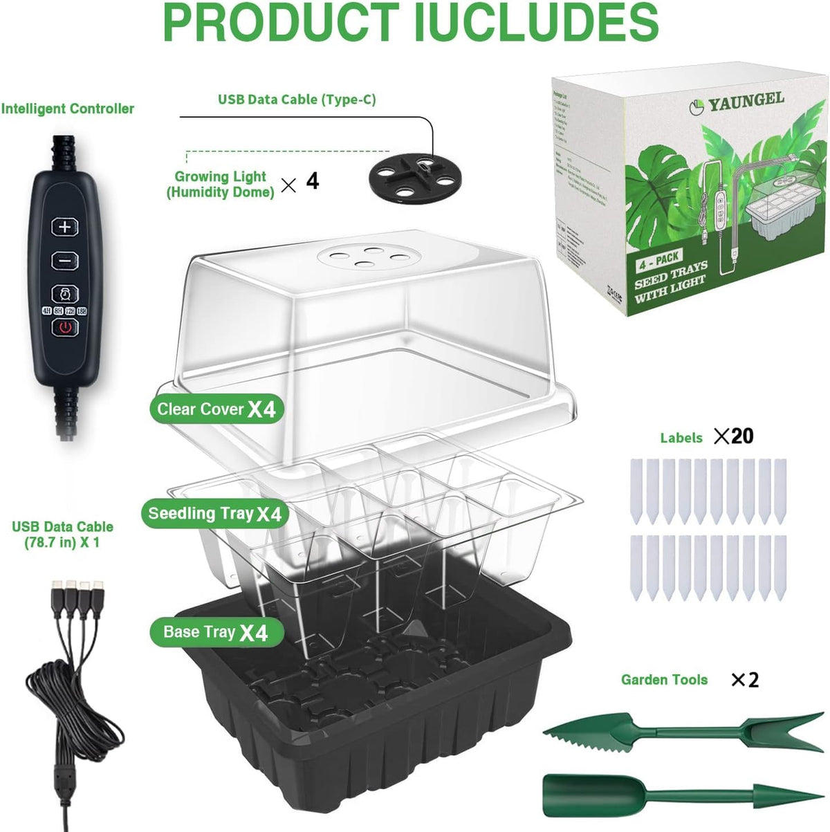 YAUNGEL reusable base trays offer durable, long-term gardening use