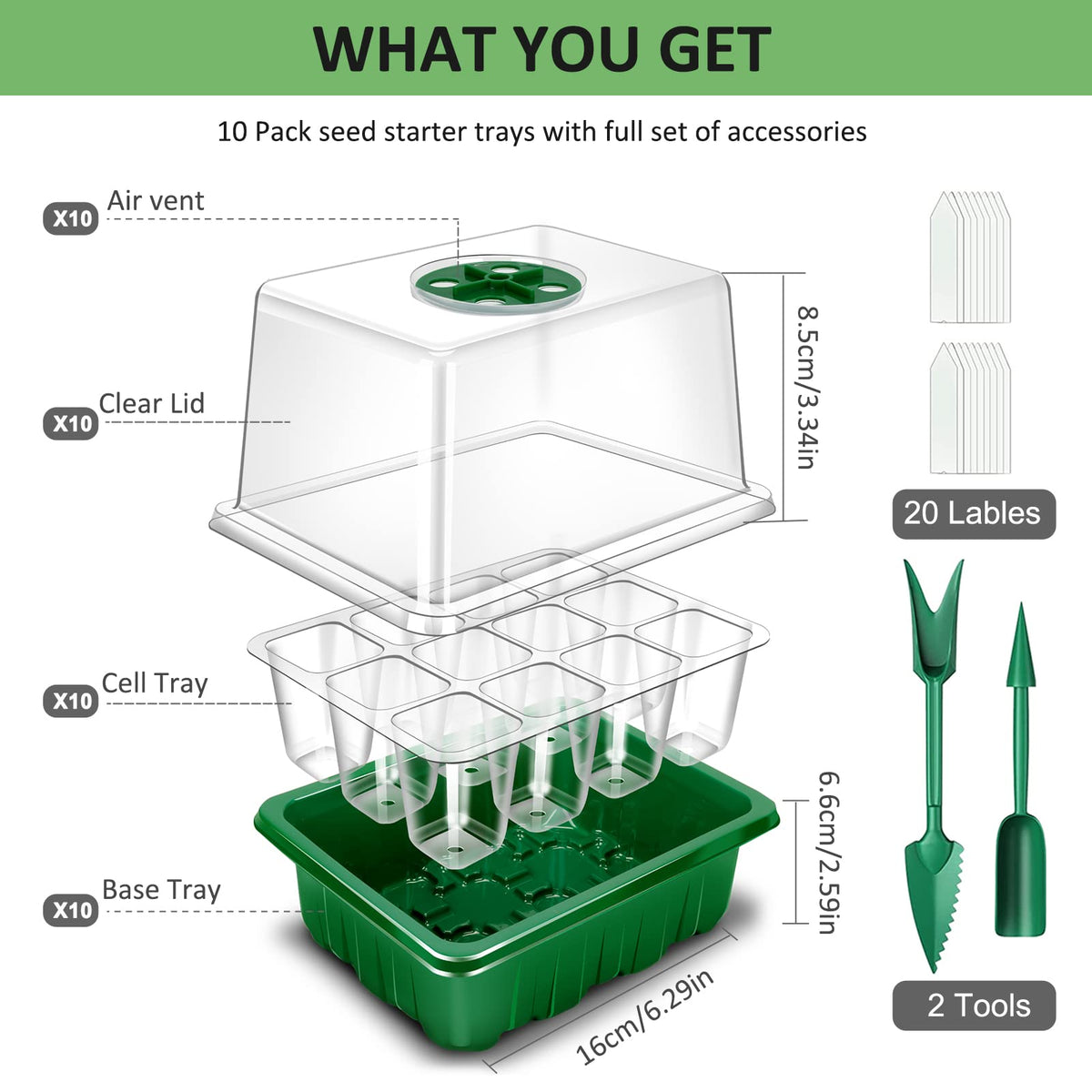YAUNGEL bottom drainage holes promote drainage and healthier root development