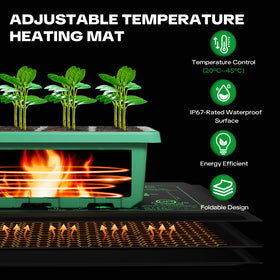 YAUNGEL full-spectrum LED grow lights powering healthy seedling growth.