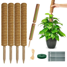YAWAHOME moss pole 16-inch stackable for sturdy vertical growth and easy training.