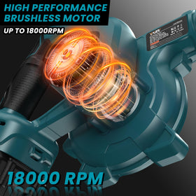YAWV 2-in-1 blower and vacuum mode in action.