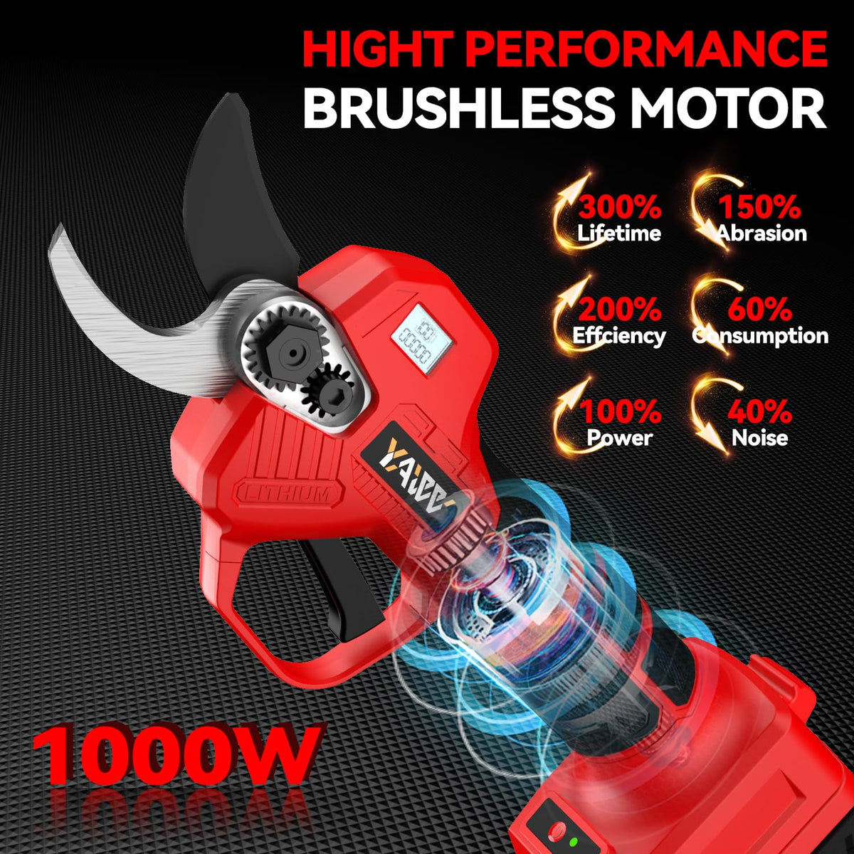 YAWV adjustable cutting diameter from 0.8 to 1.2 inches for versatility.