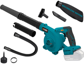 YAWV cordless leaf blower showing Makita 18V compatibility for easy outdoor cleanup.