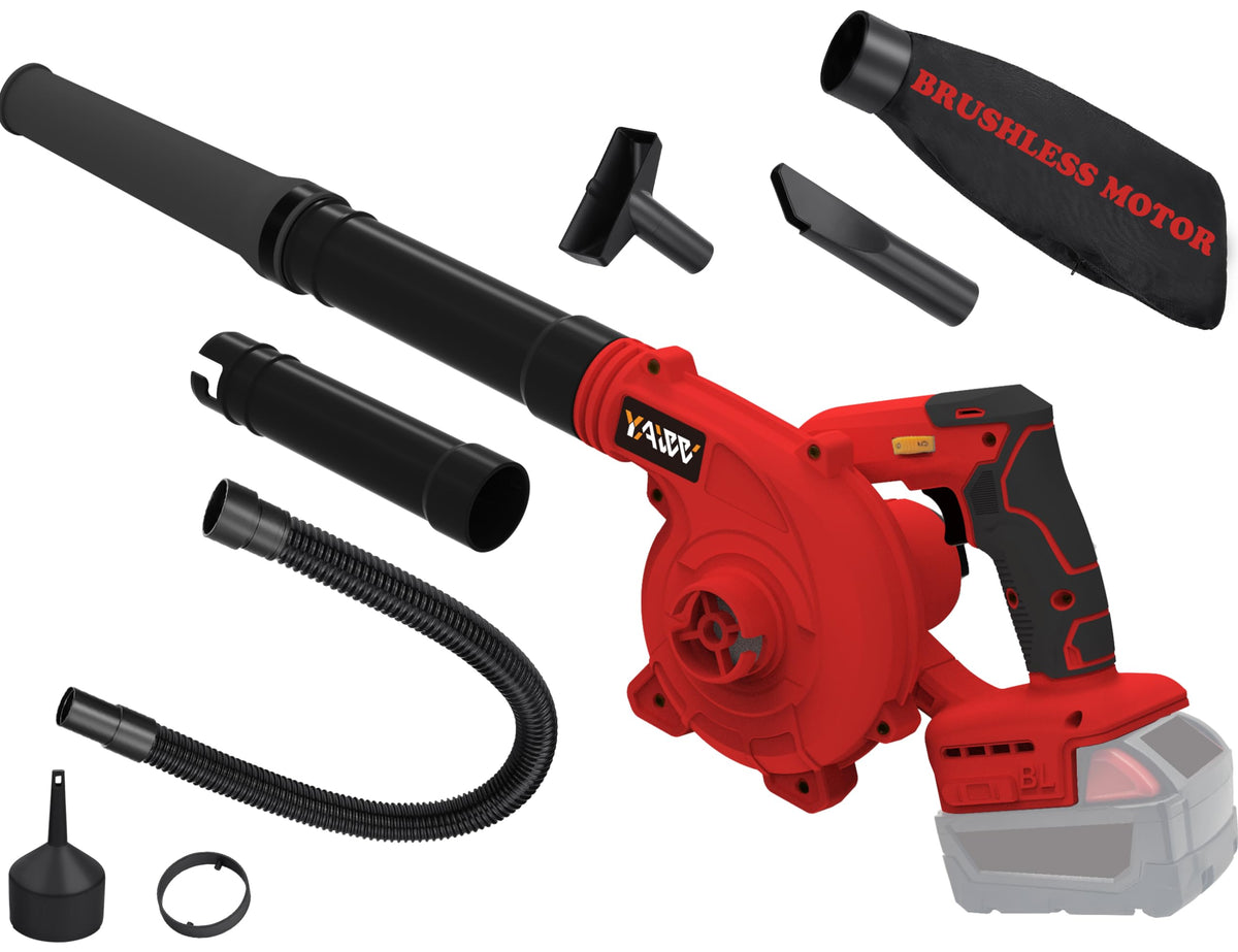 YAWV cordless leaf blower with Milwaukee M18 compatibility for versatile power