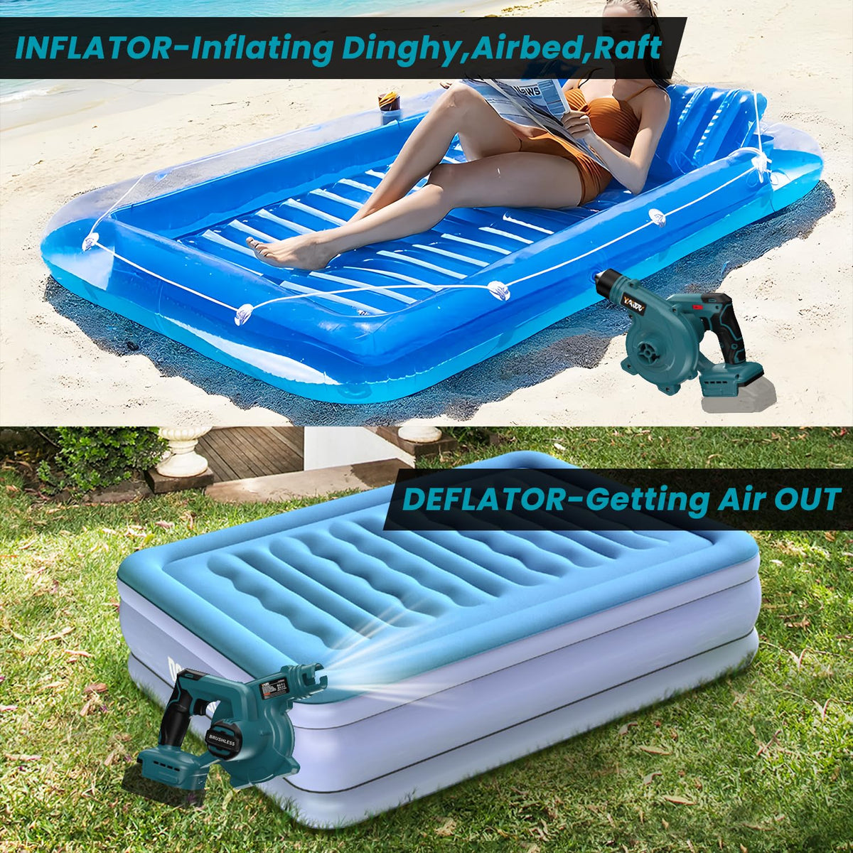 YAWV ergonomic two-handle design for comfortable operation.