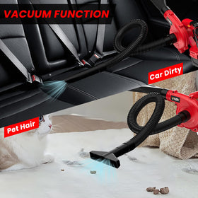 YAWV leaf blower accessories pack including nozzles and bags for cleanup