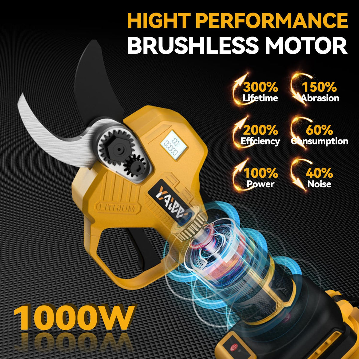 YAWV pruning shears SK5 blades provide sharp, rust-resistant trimming.