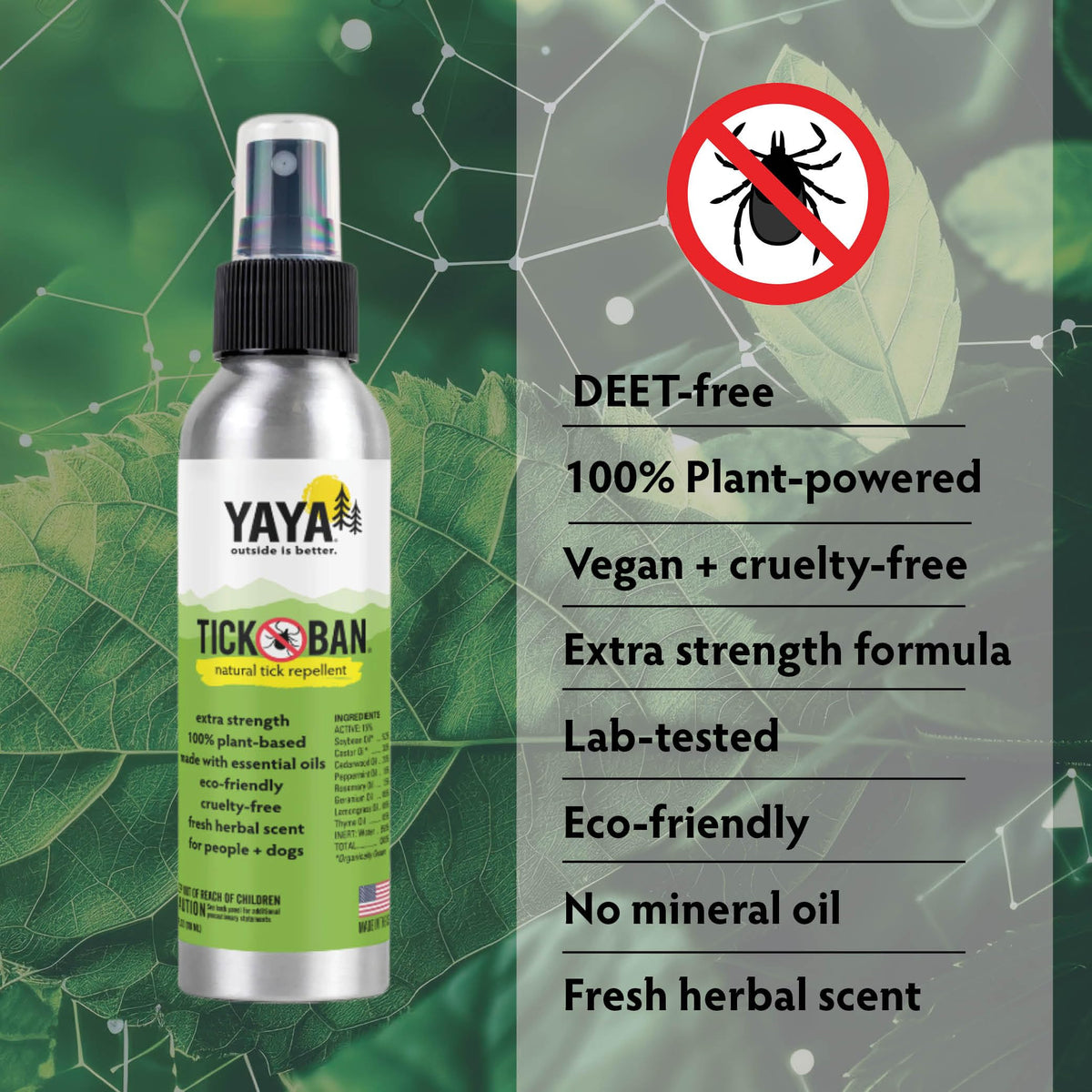 YAYA Organics Duo Pack box featuring two spray bottles for family protection