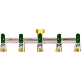 Yayamz 5-way garden hose splitter front view for versatile irrigation setups