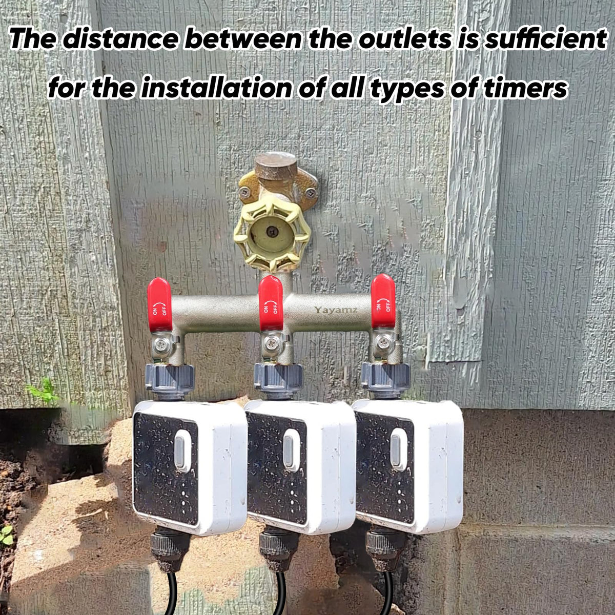 Yayamz downward-spout connection showing stable water flow