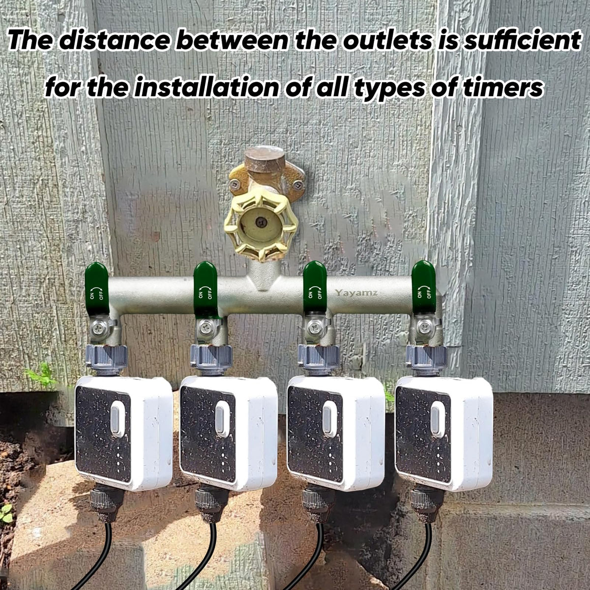 Yayamz downward vertical spout connection maintains stable water flow.