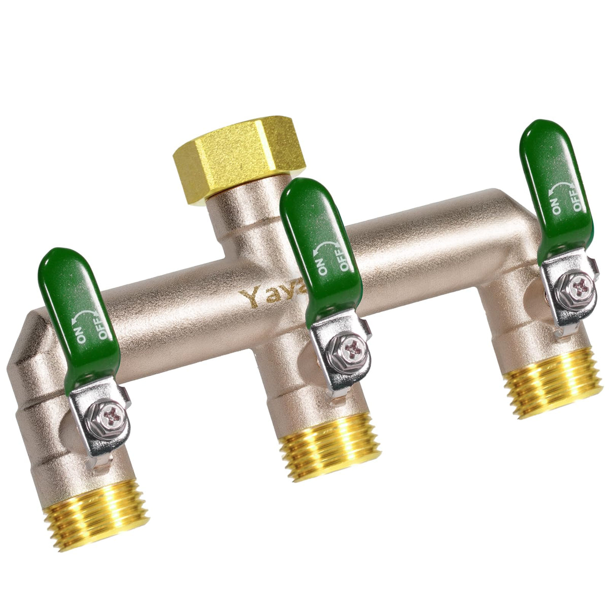 Yayamz heavy-duty brass hose splitter for multi-outlet watering