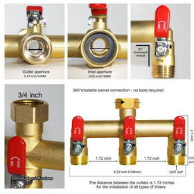 Yayamz long red metal handle provides easy, precise on/off control at the faucet.